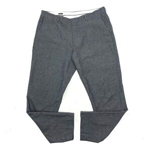 J Crew Ludlow Pants Men 36x32 Linen Blend Classic Blue Flat Front Somalos